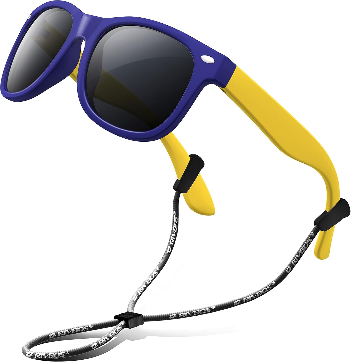 Kids Sunglasses Polarized UV Protection Flexible Rubber Glasses Shades with Strap for Boys Girls RBK004