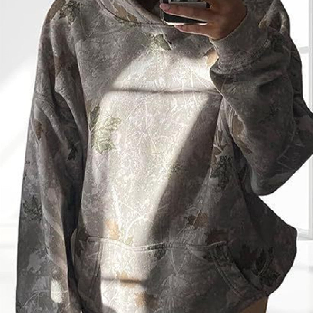 Women's Fashion Casual Camo Pocket Top