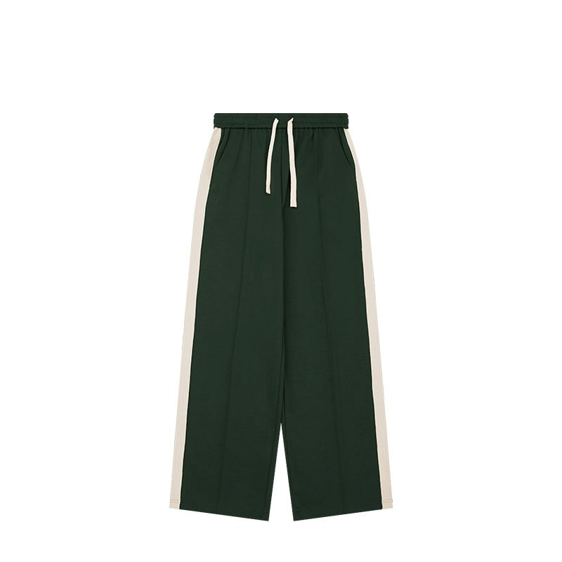 Retro Sports Side Stripe Trendy Brand Casual Men's Wide-leg Pants